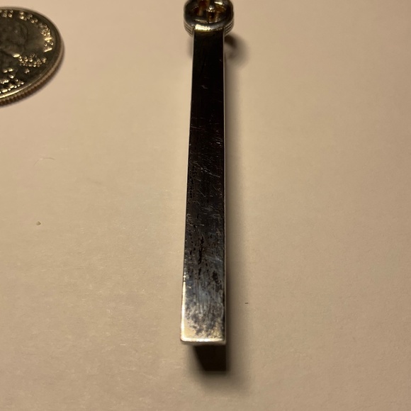AUTHENTIC GUCCI STERLING SILVER INTERLOCKING G MEN’S TIE BAR - Picture 5 of 14